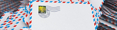 Envelope sent through postal service